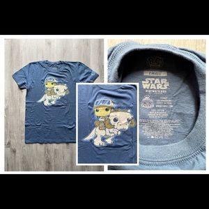 Funko Pop Tees Star Wars Luke Skywalker on Tauntaun Small